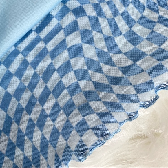 NWT Wild Fable Size M Y2K Psychedelic Mesh Miniskirt - Picture 6 of 9